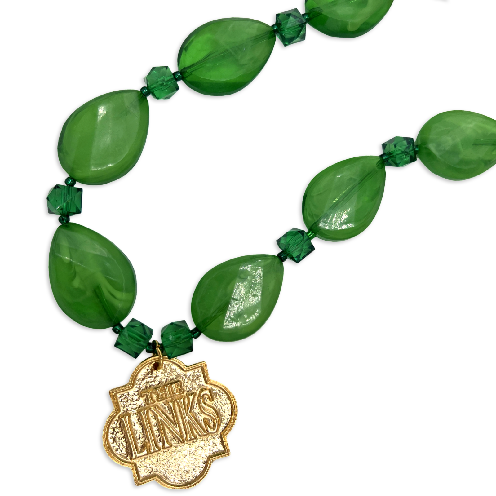 Links Green Stamp Necklace