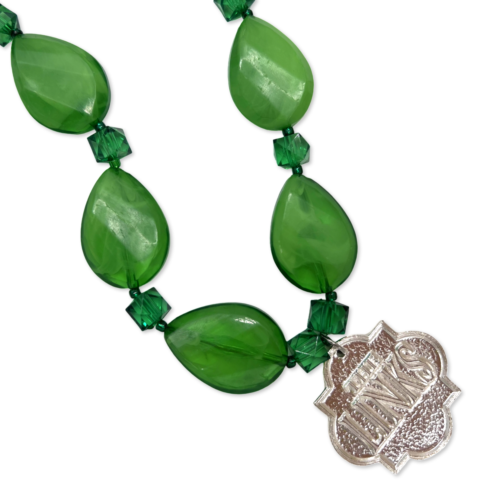 Links Green Stamp Necklace