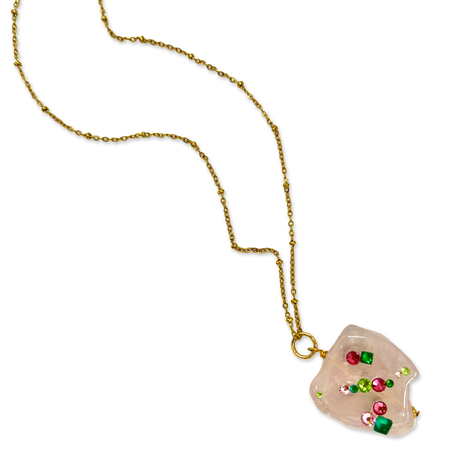 Pink Rosey Blingy Necklace