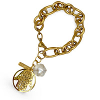 Hamsa Gold Role Bracelet Bracelets Cerese D, Inc.   