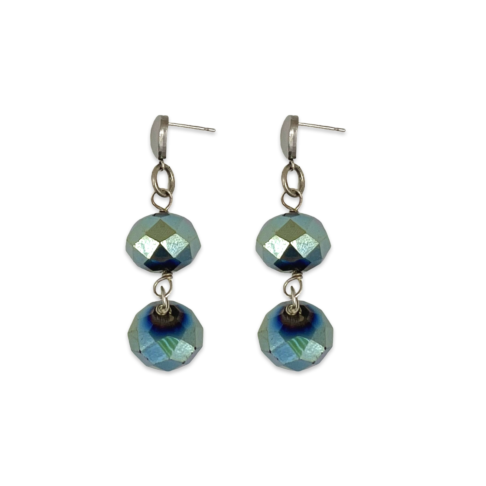 Green Single Lop Earring