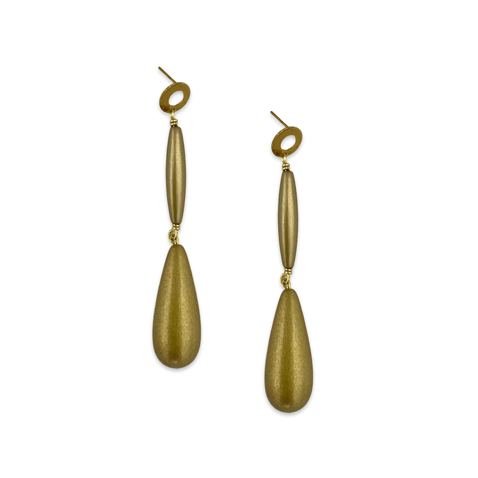Labor Gold Stained Earring