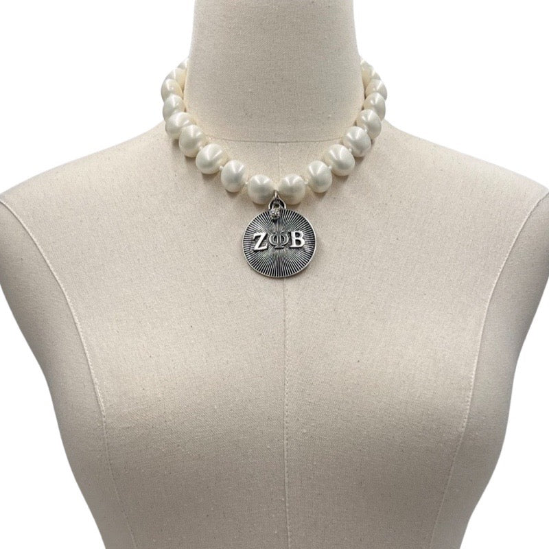 Zeta Classic Pearl Single Necklace Zeta Necklace Cerese D Jewelry Radiant  