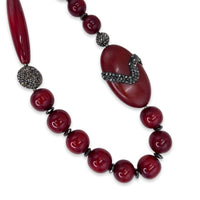 Burgundy Deep Red Necklace