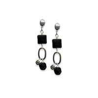 Black and Silver Earring