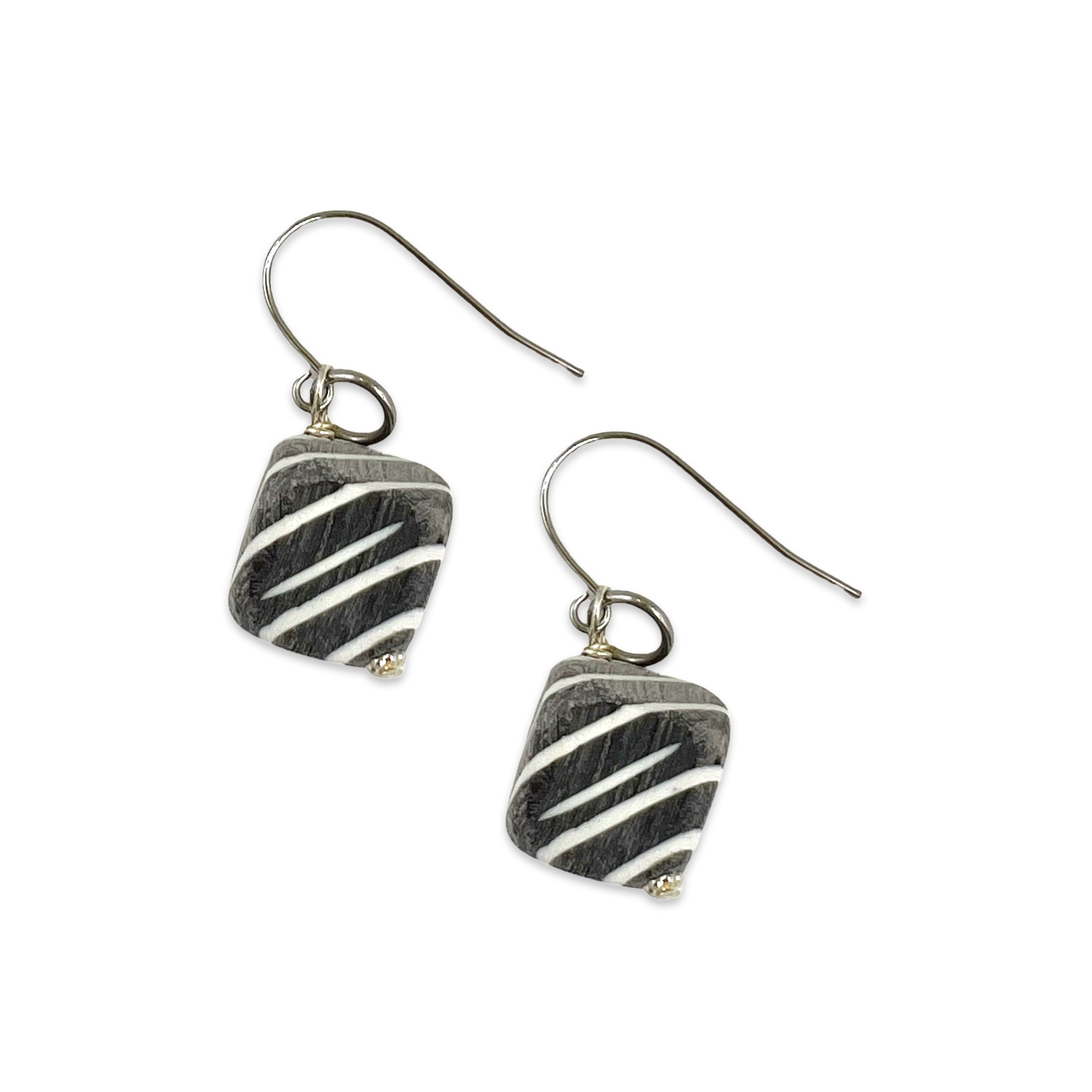 Stripe Graphite Earrings