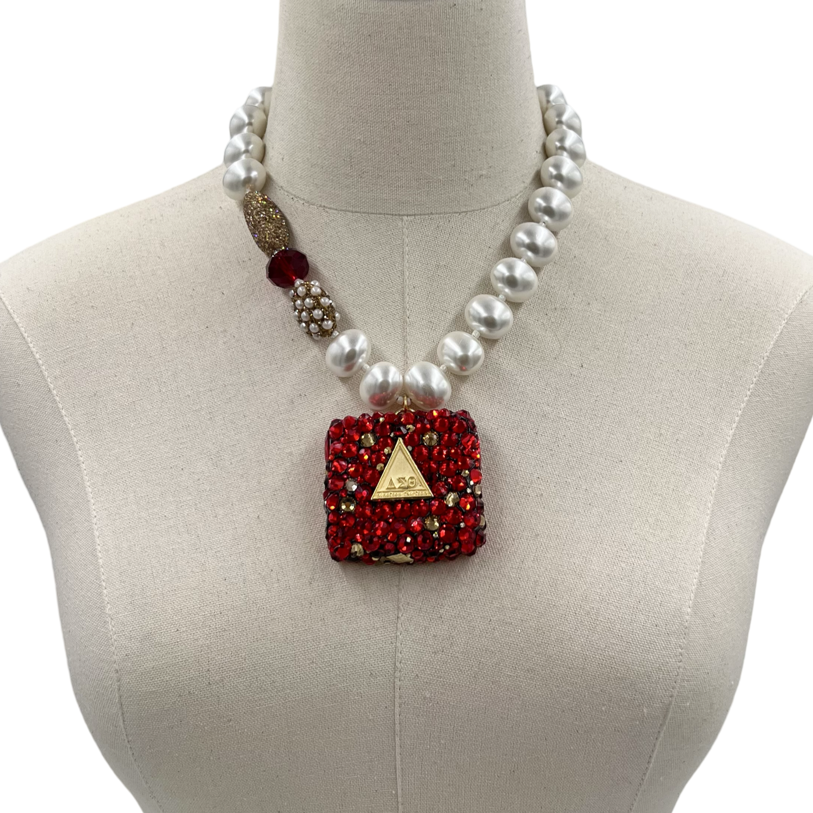 Delta Red Bling Necklace