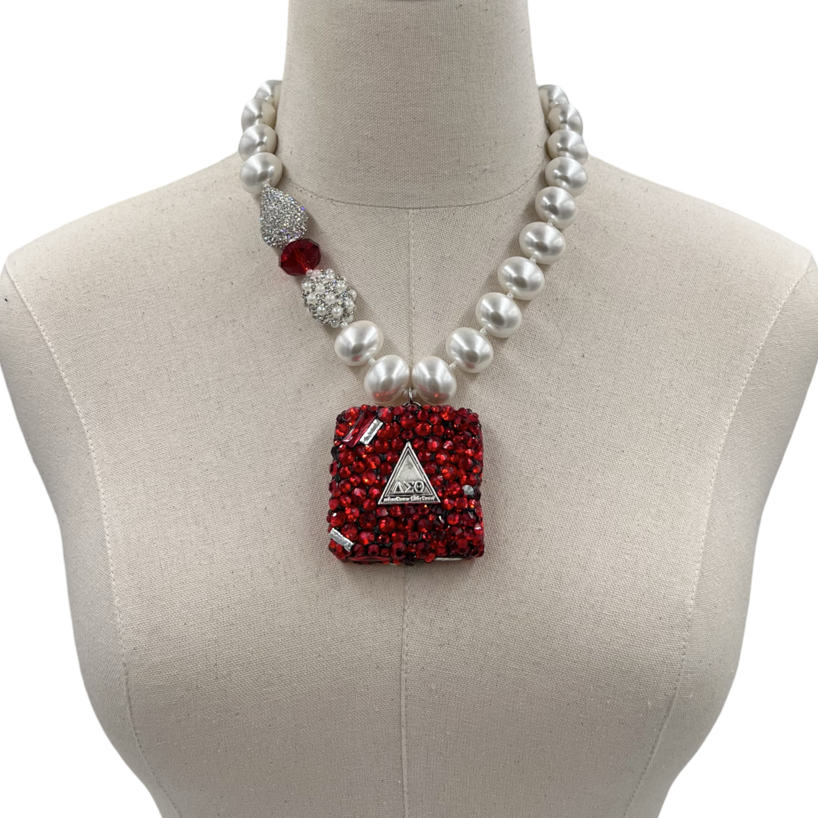 Delta Red Bling Necklace