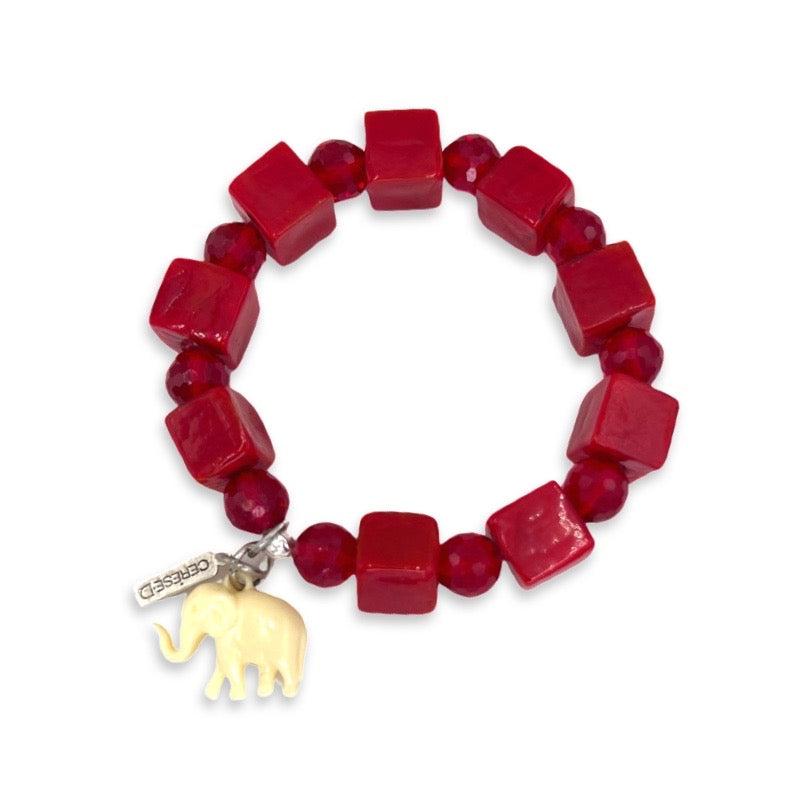 Delta Cubed Red Bracelet