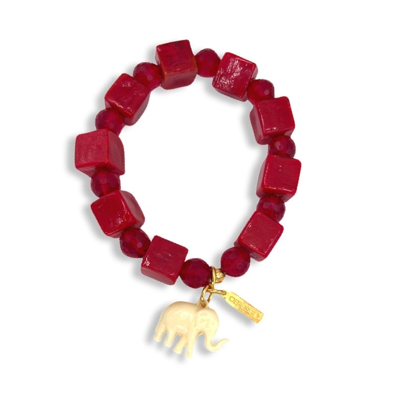 Delta Cubed Red Bracelet