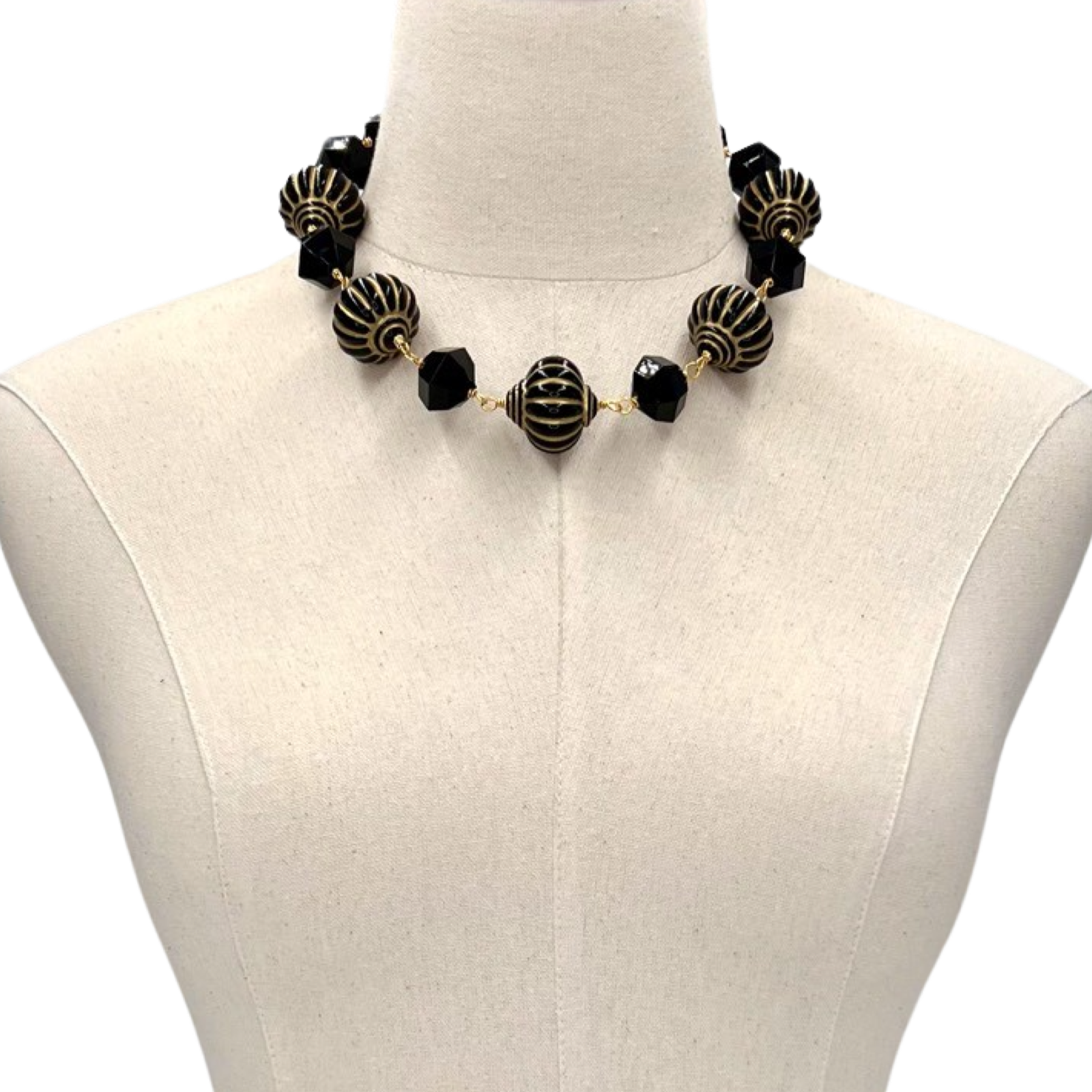 Golden Rod Black Necklace