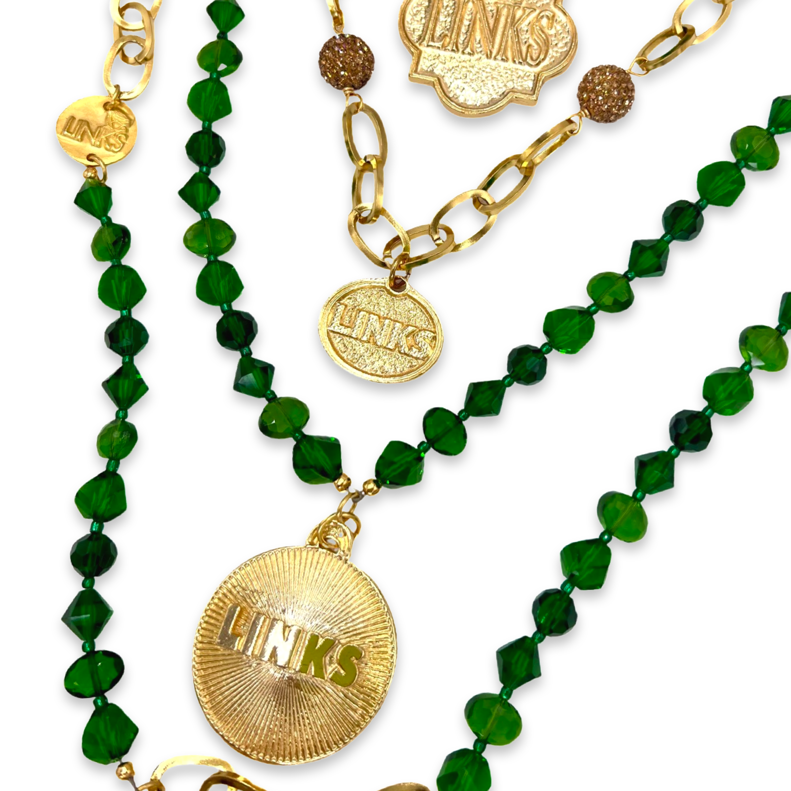 Links Summer Green Necklace