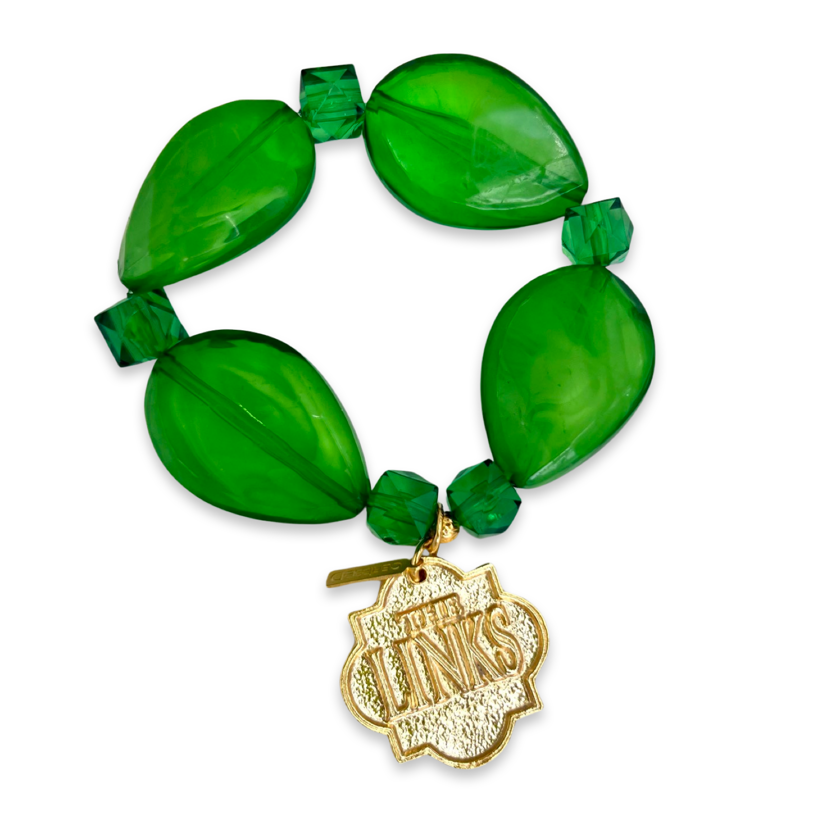 Links Green Stamp Bracelet