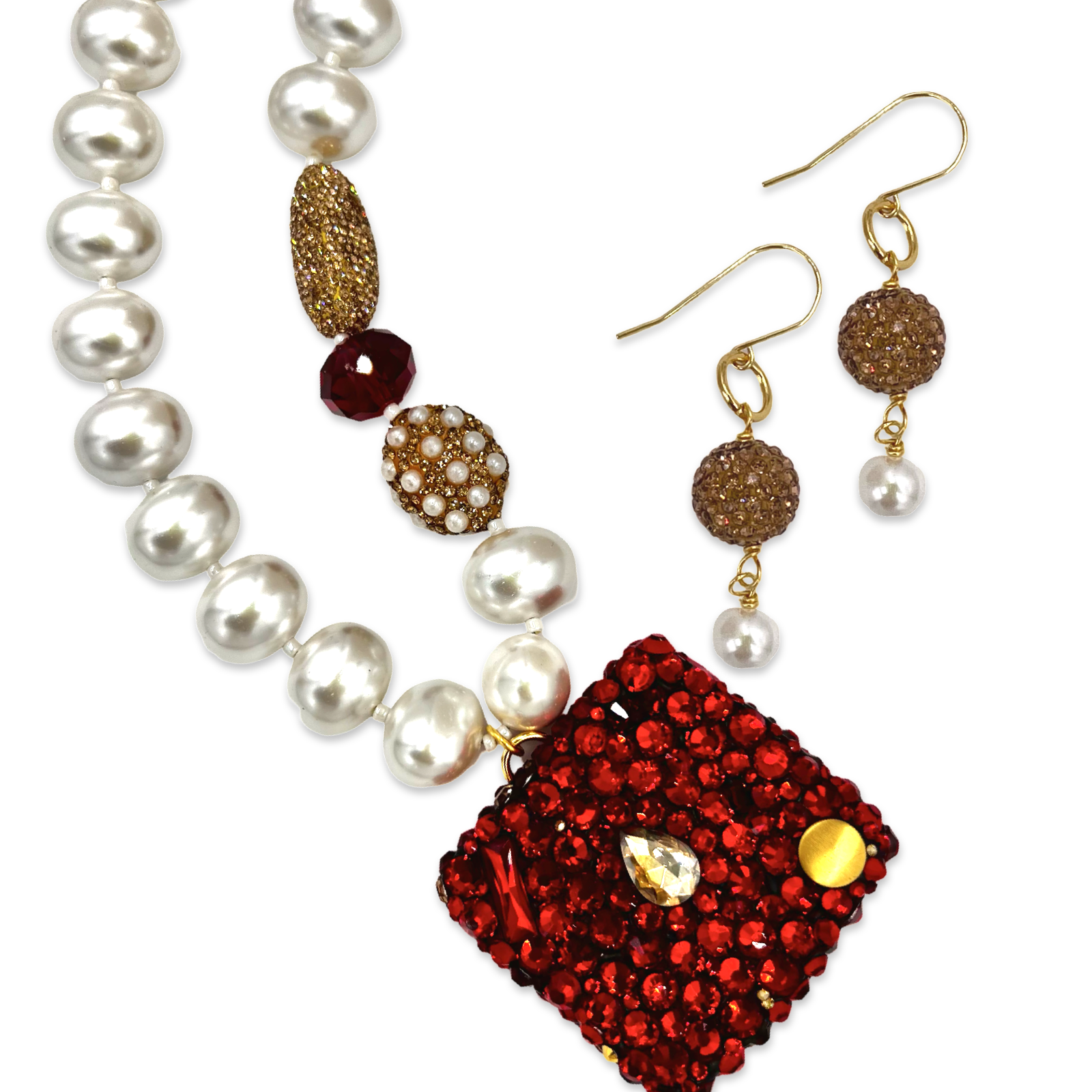 Delta Red Bling Necklace