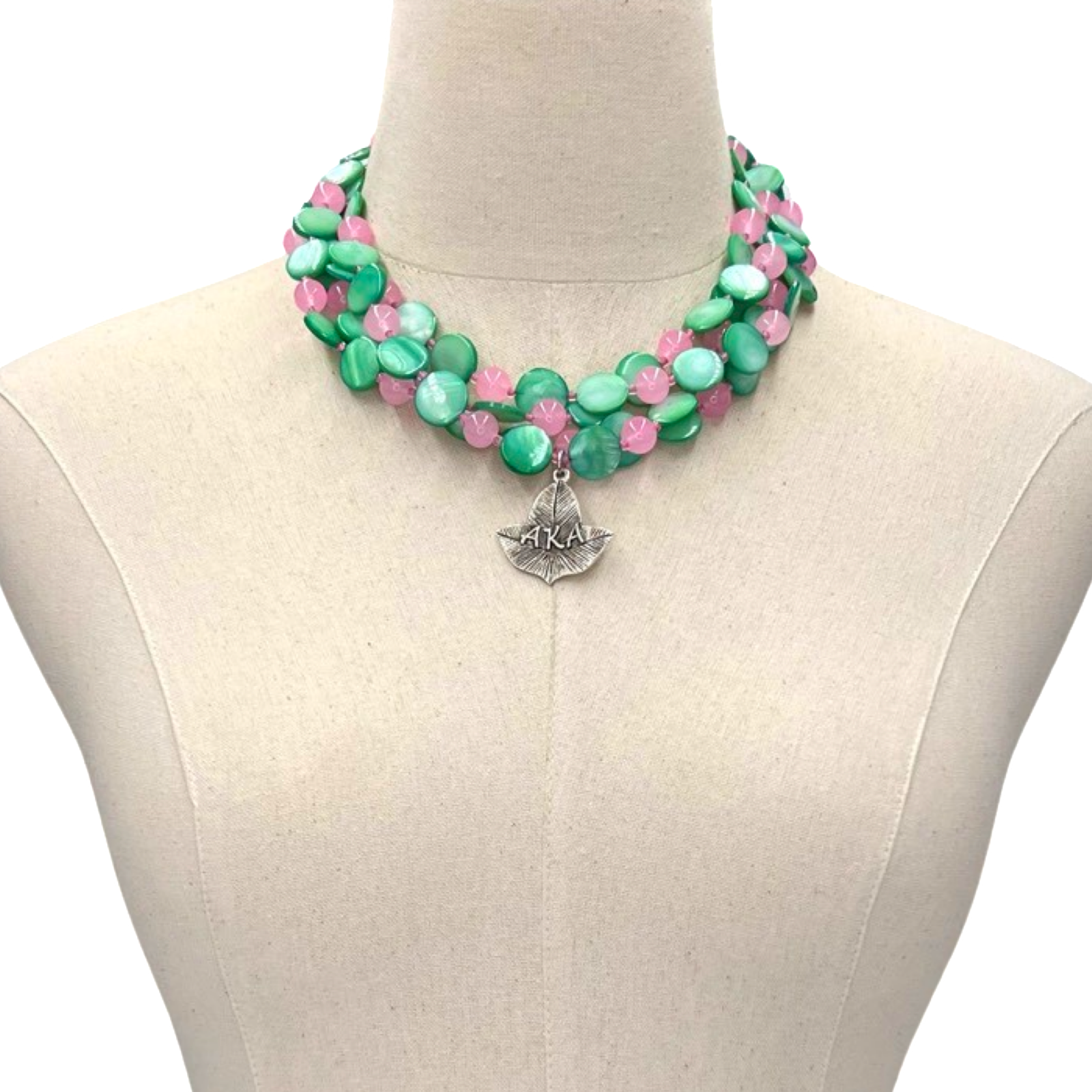 AKA Round Green Necklace