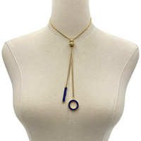 Labor Bolo Blue Necklace Necklaces Cerese D, Inc.   