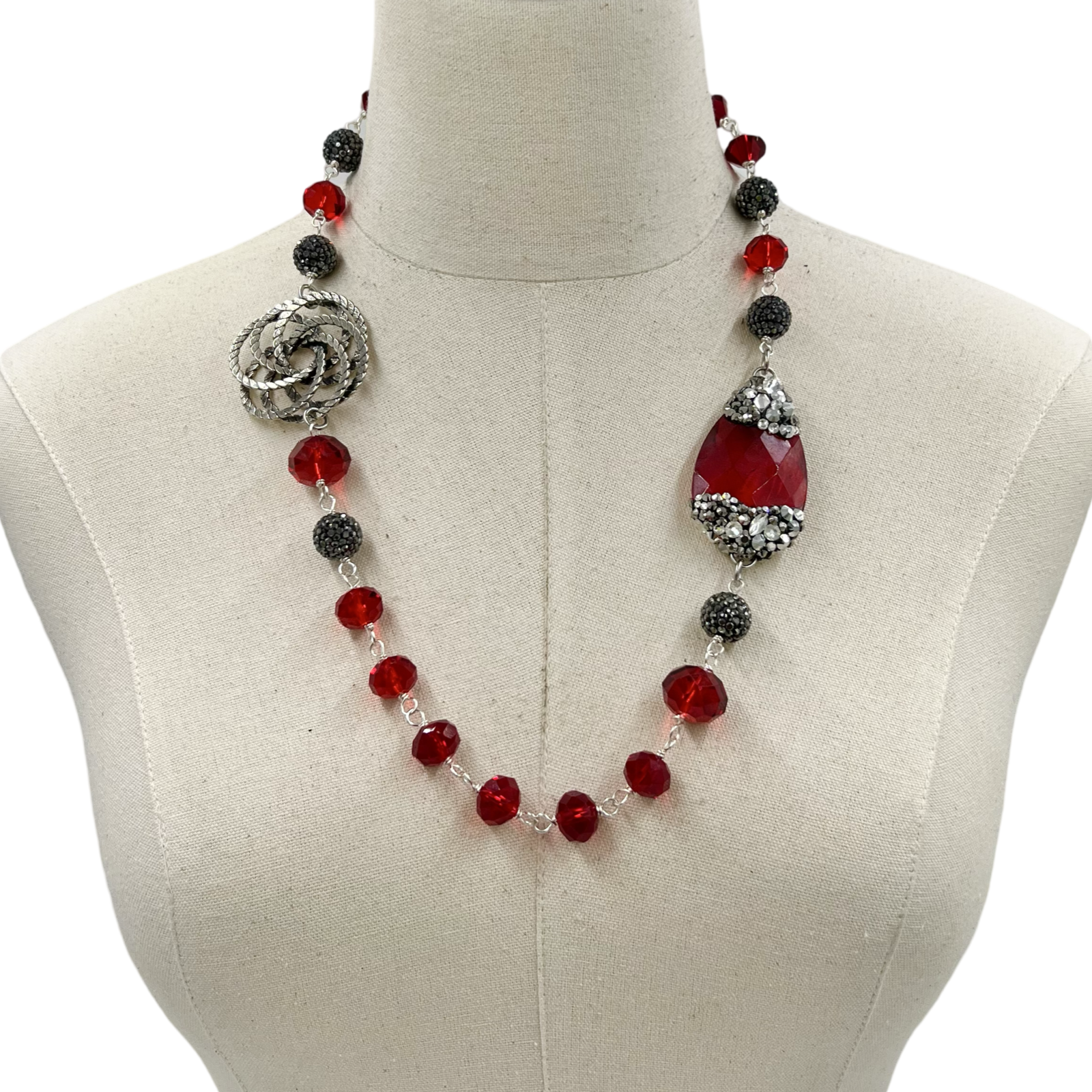 Carmine Opera Necklace