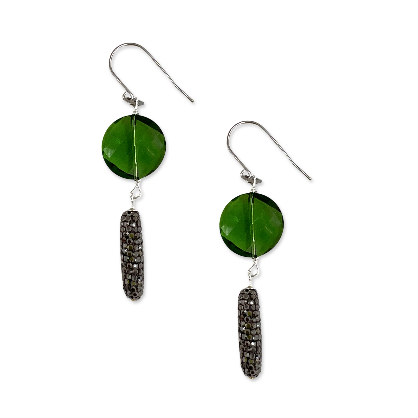 Green Shadow Earrings