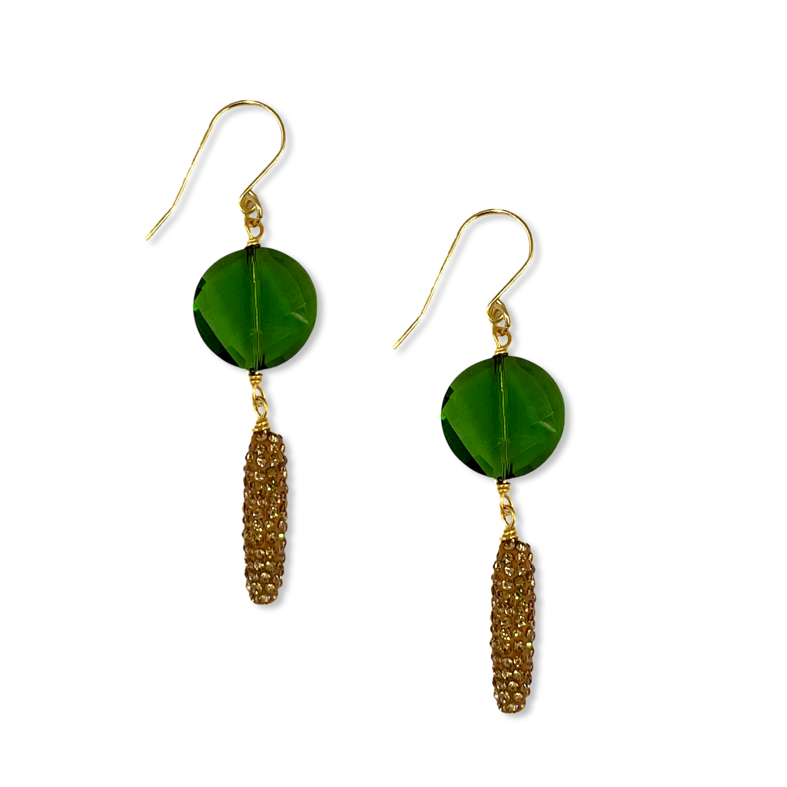 Green Shadow Earrings