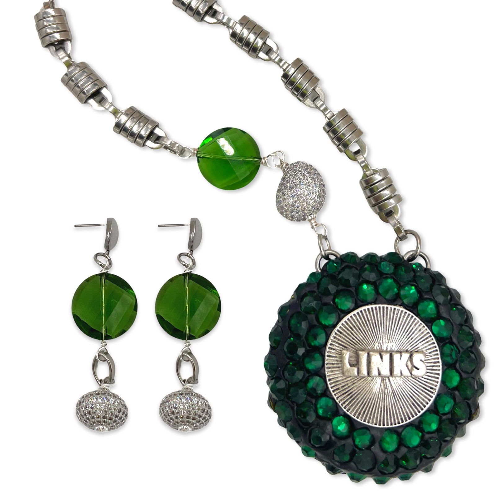 Links Promise Green Necklace