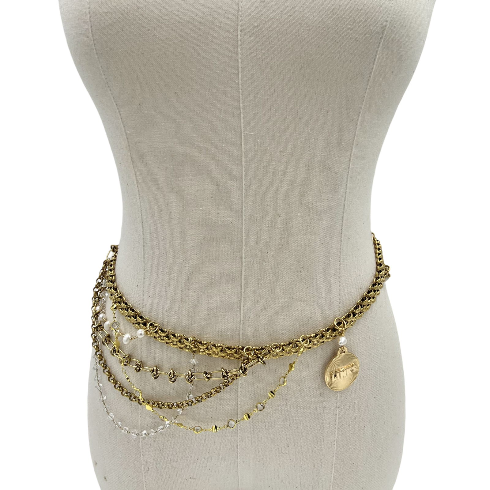 Links Scalloped Draped Belt