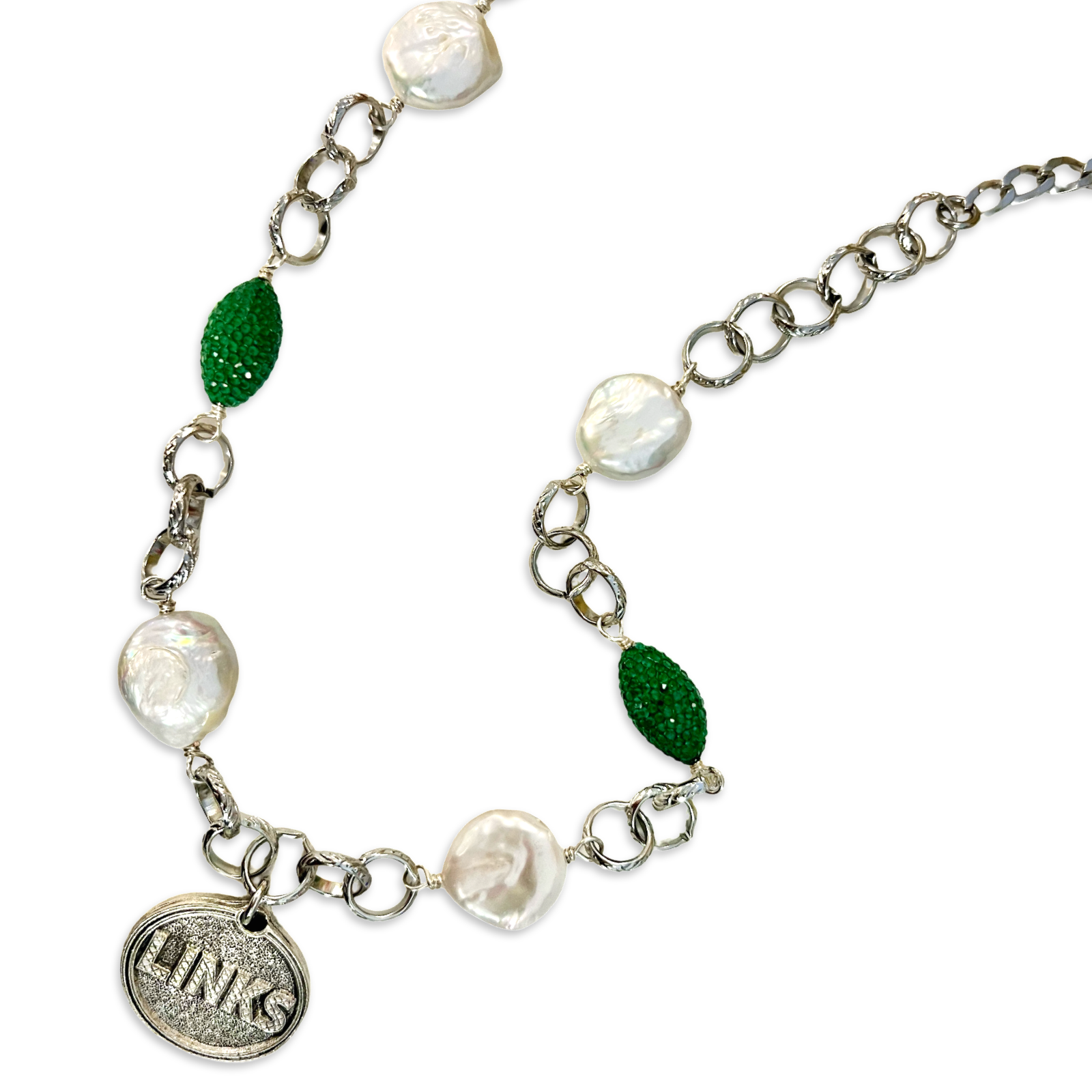 Links Green Cotton Necklace