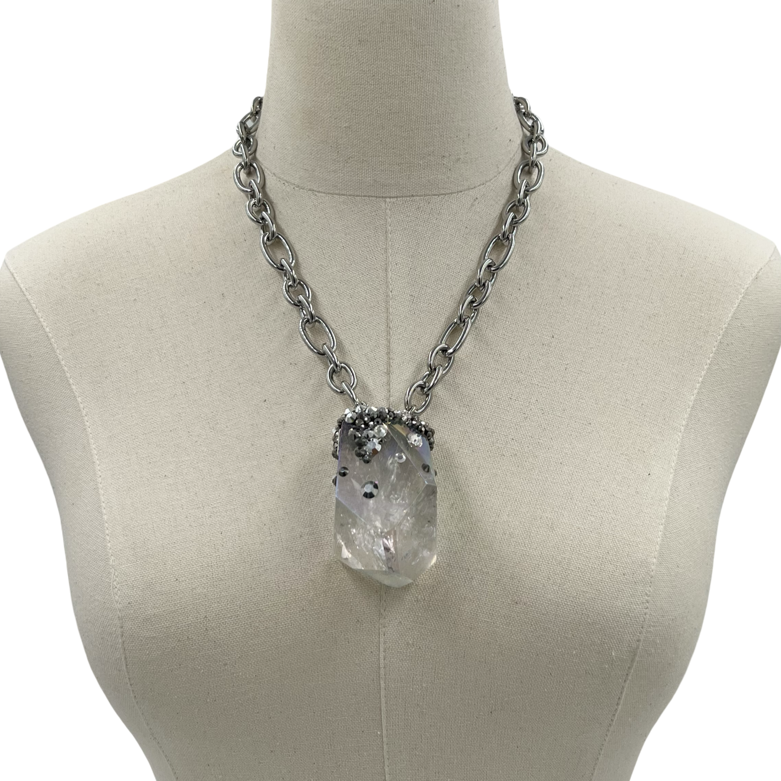 Clear Mystic Stone Necklace