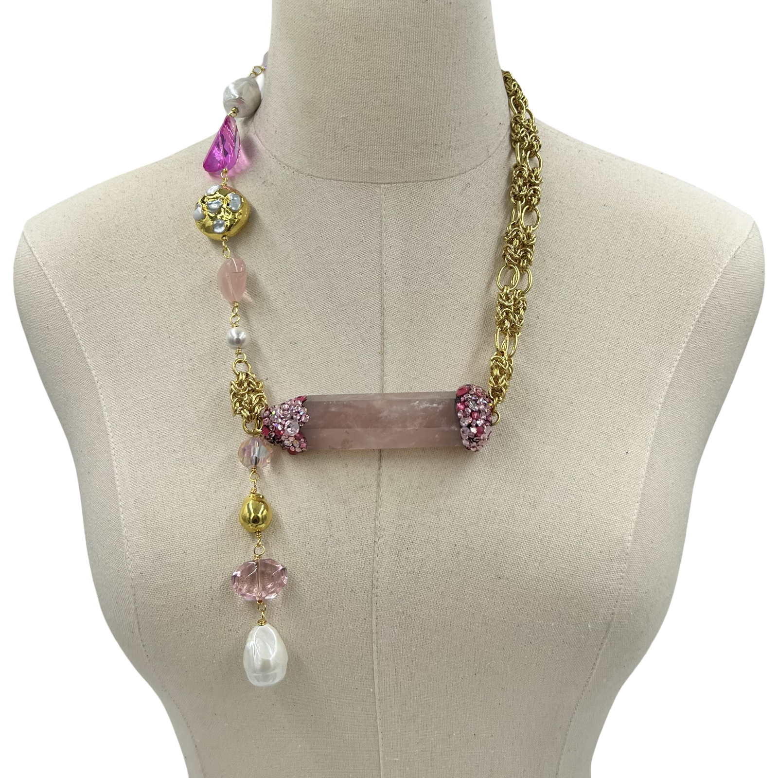 Pink Quill Necklace