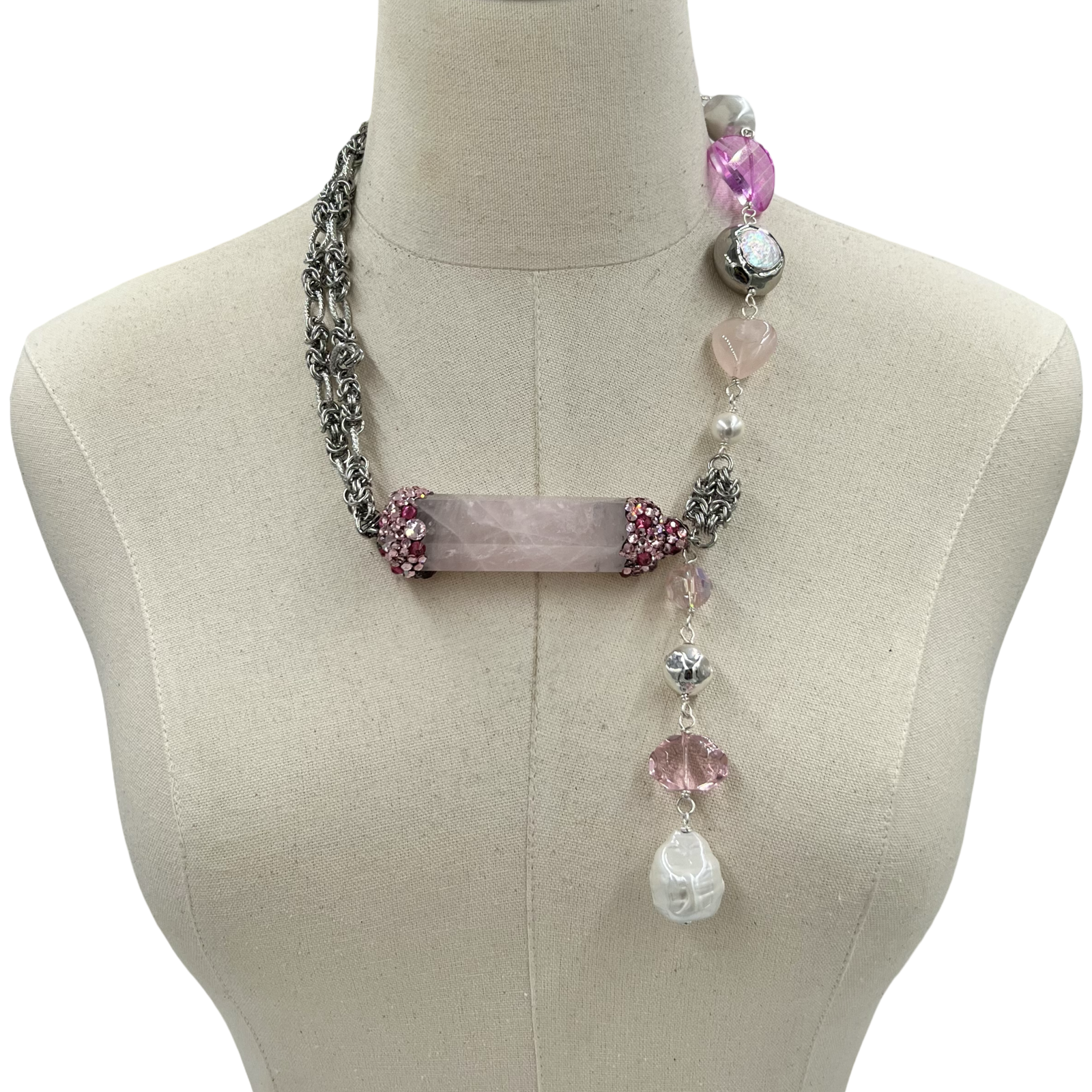 Pink Quill Necklace