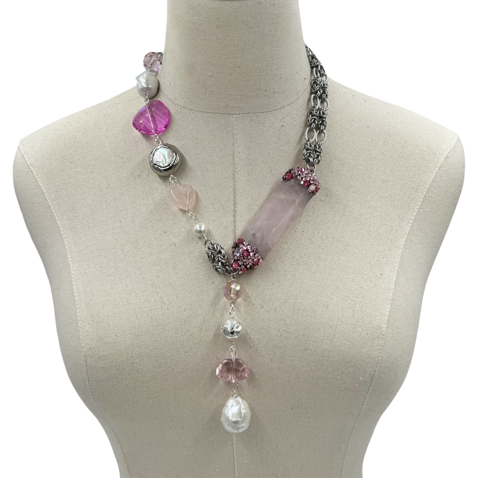 Pink Quill Necklace