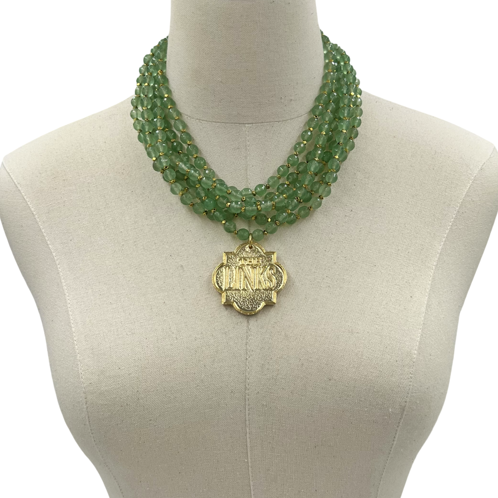 Links Laid Green Necklace
