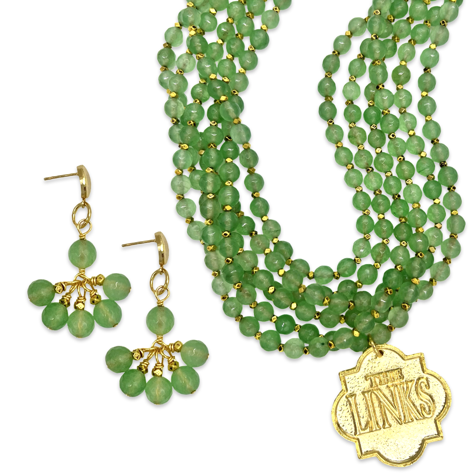 Links Laid Green Necklace