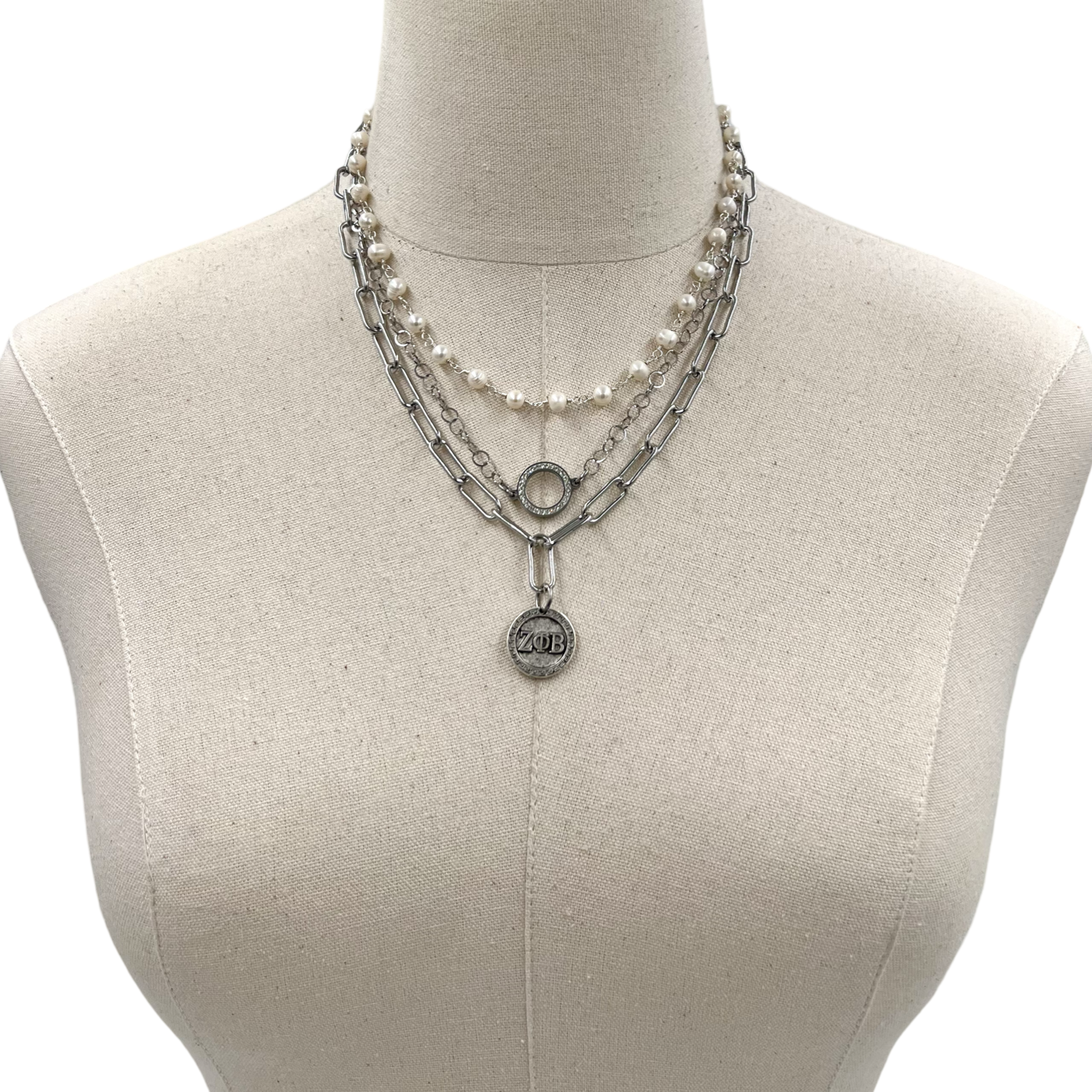 Zeta Pearl Champagne Necklace