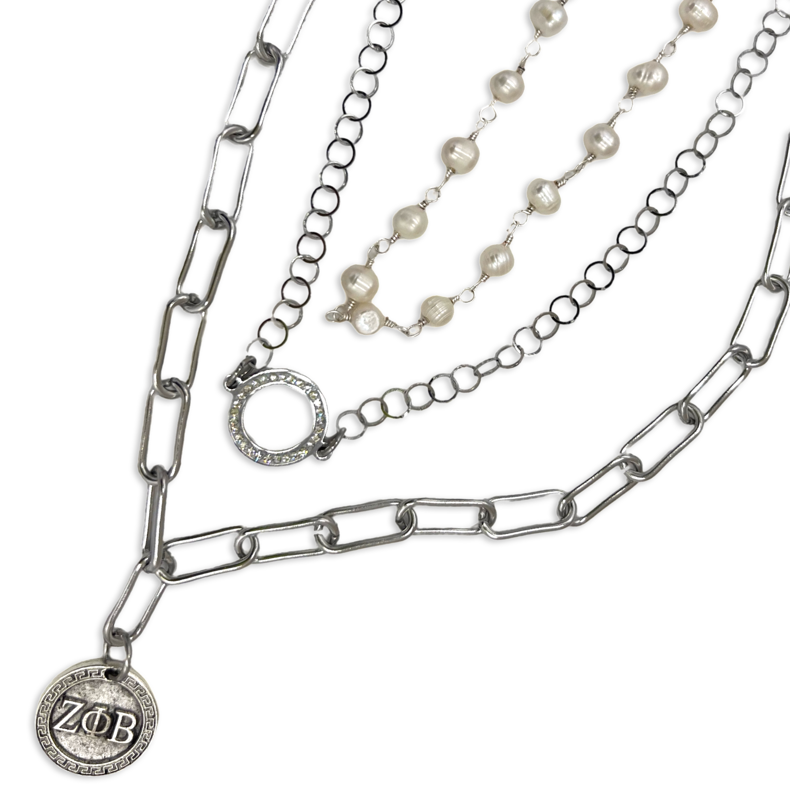 Zeta Pearl Champagne Necklace