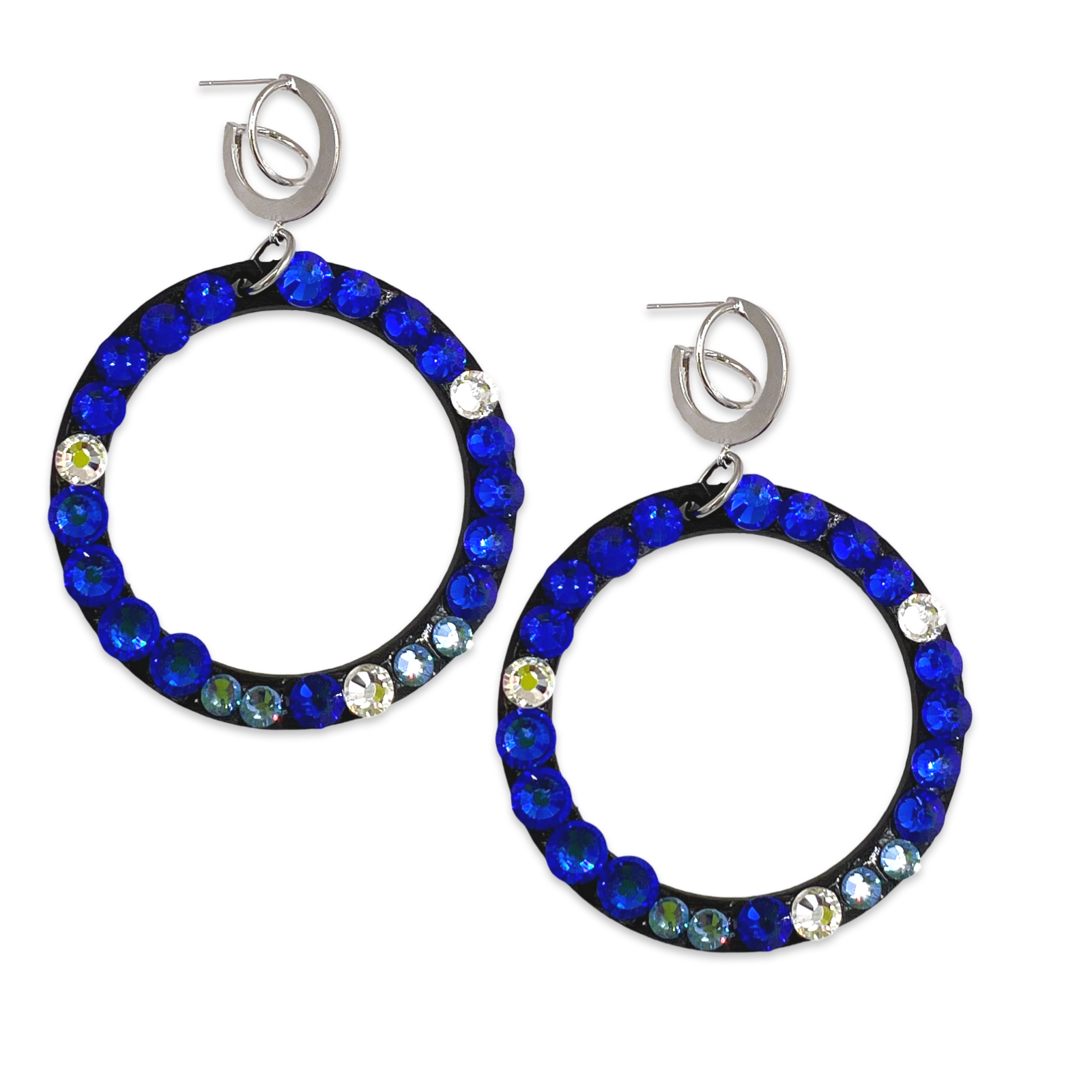 Flash Blue Hoop Earring