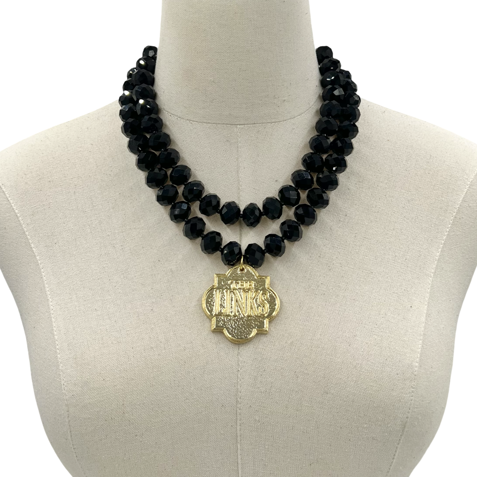 Links Double Black Casper Necklace
