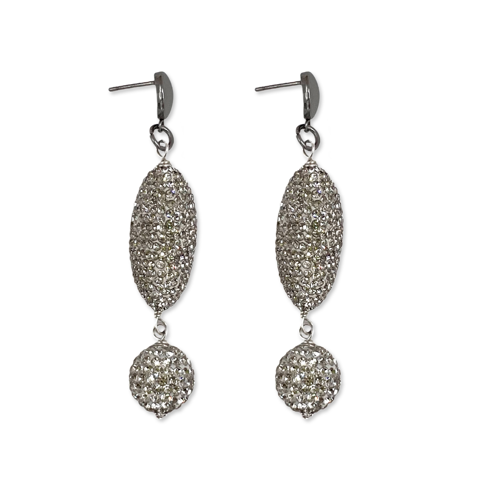 Three Pave Earring