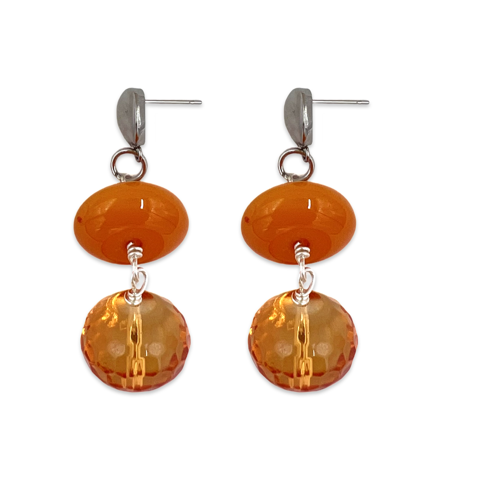 Orange Beet Earring