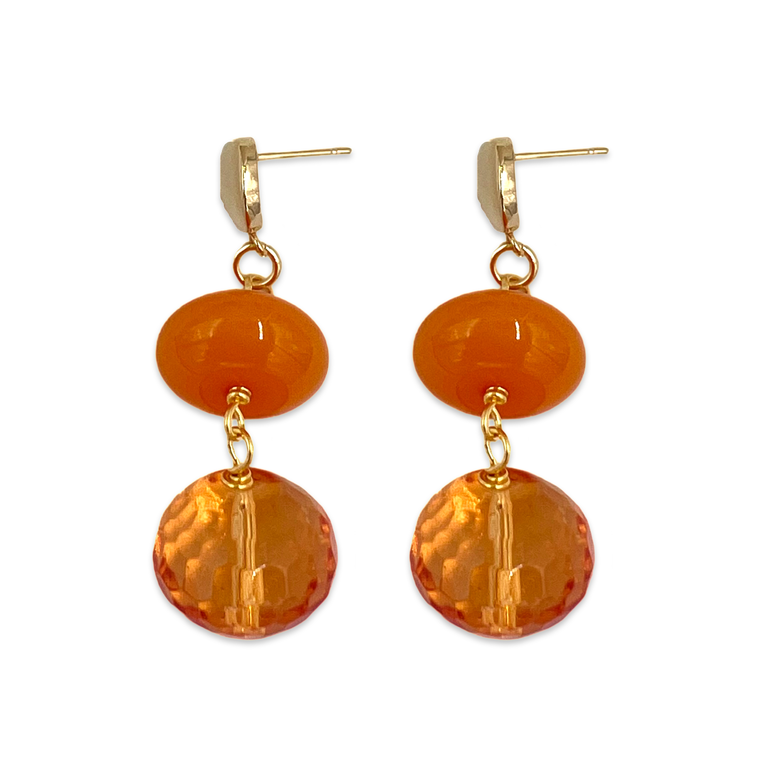 Orange Beet Earring