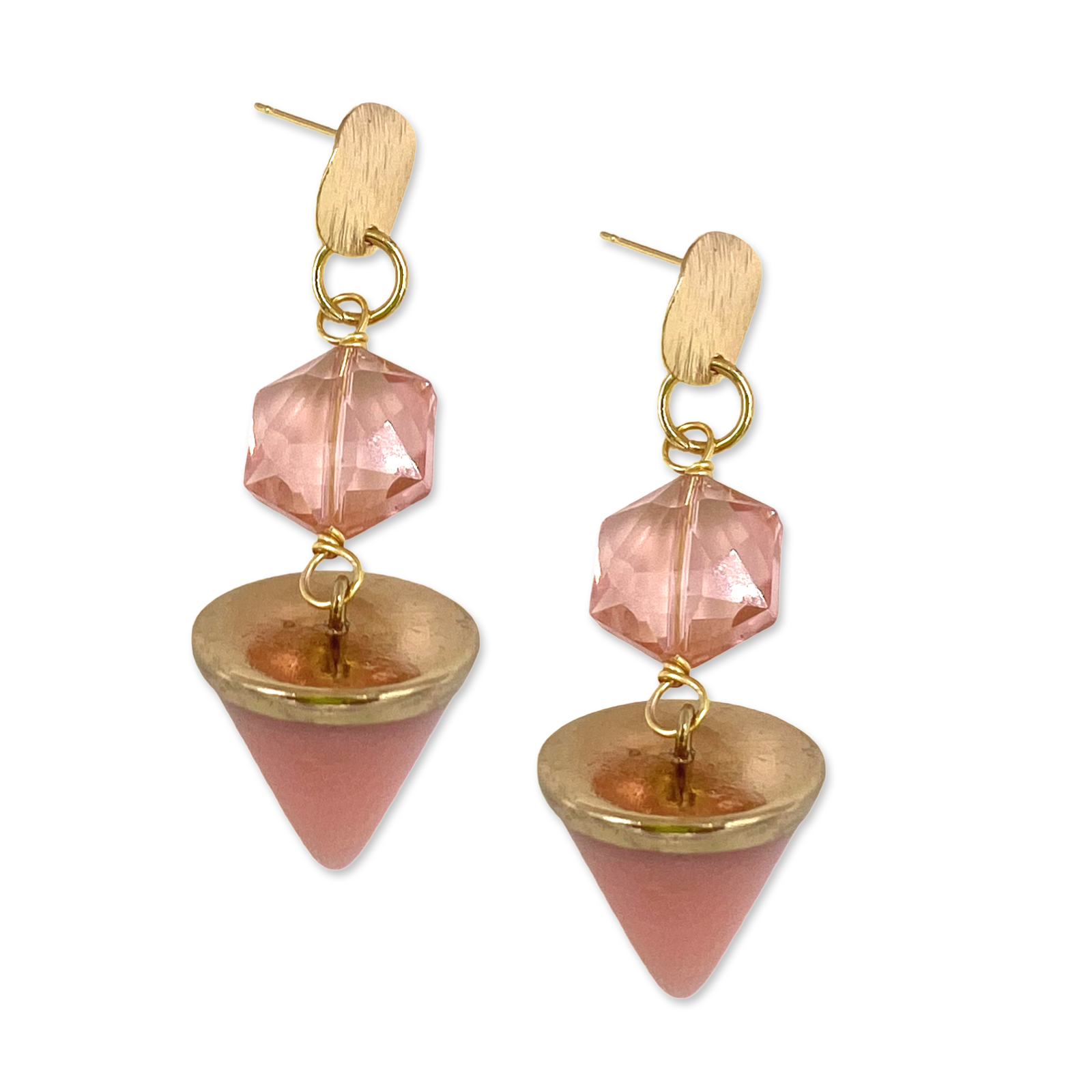 Pink Cone Earring