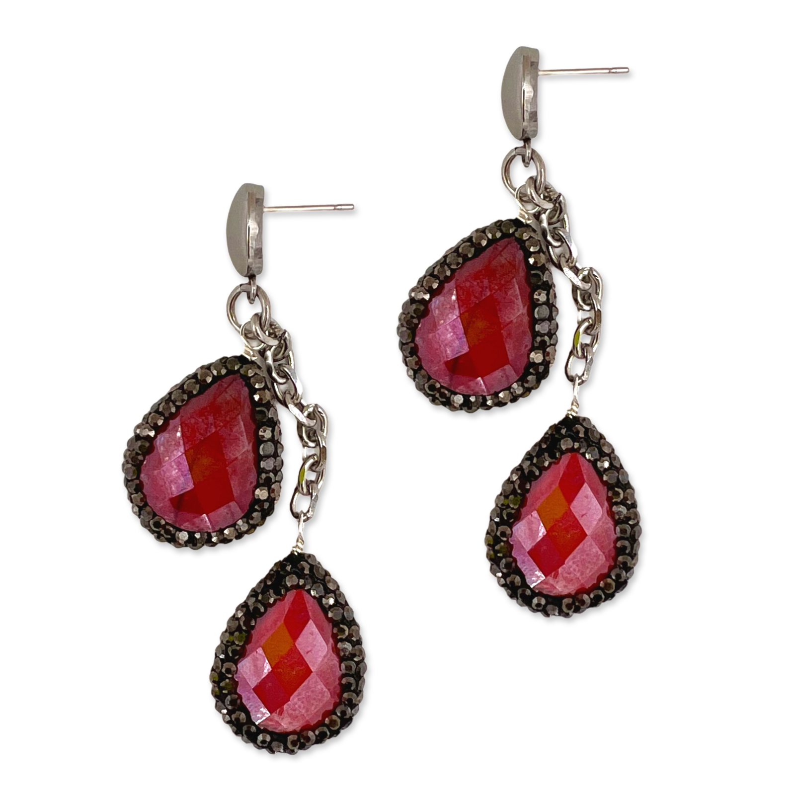 Harlem Red Earring