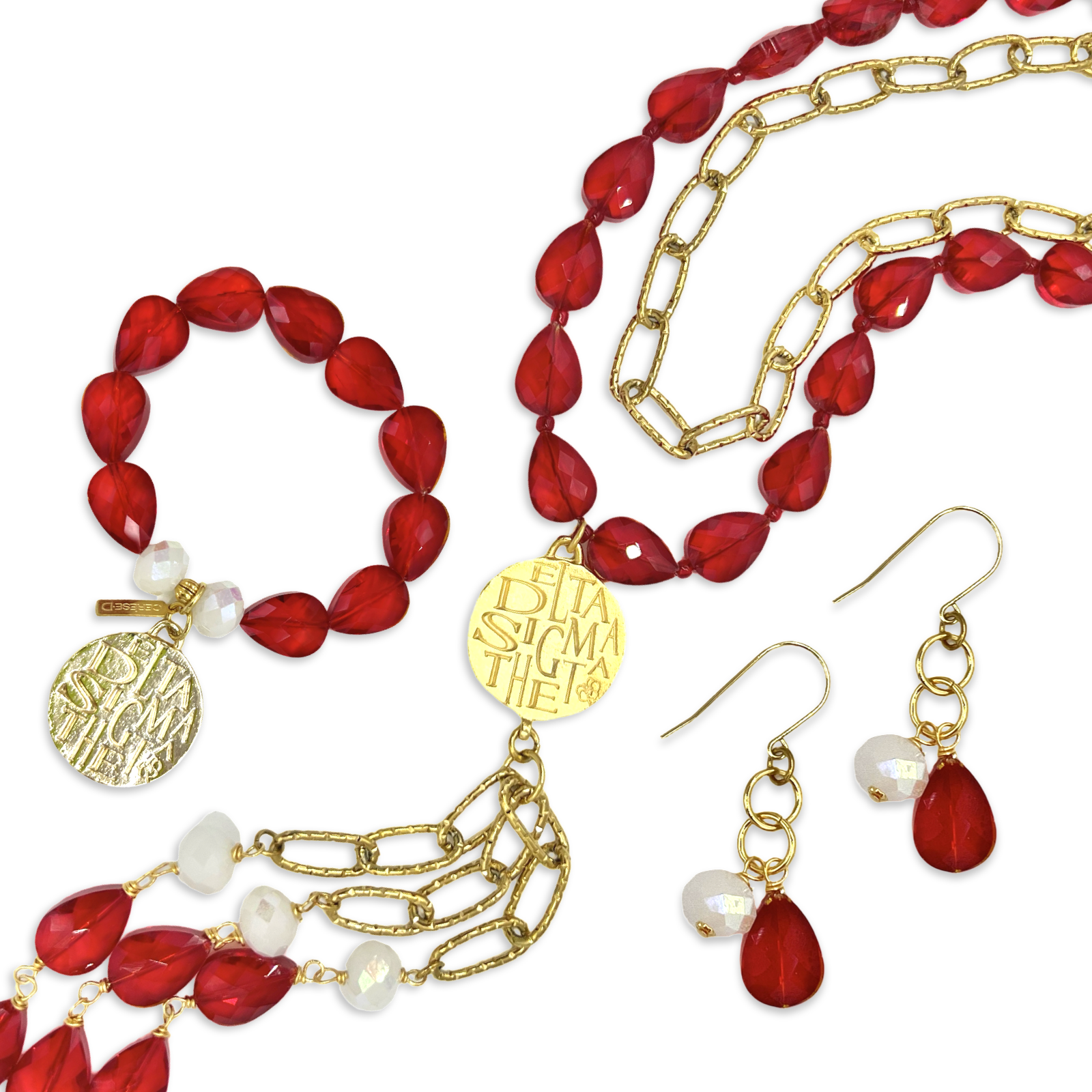 Delta Fury Red Necklace