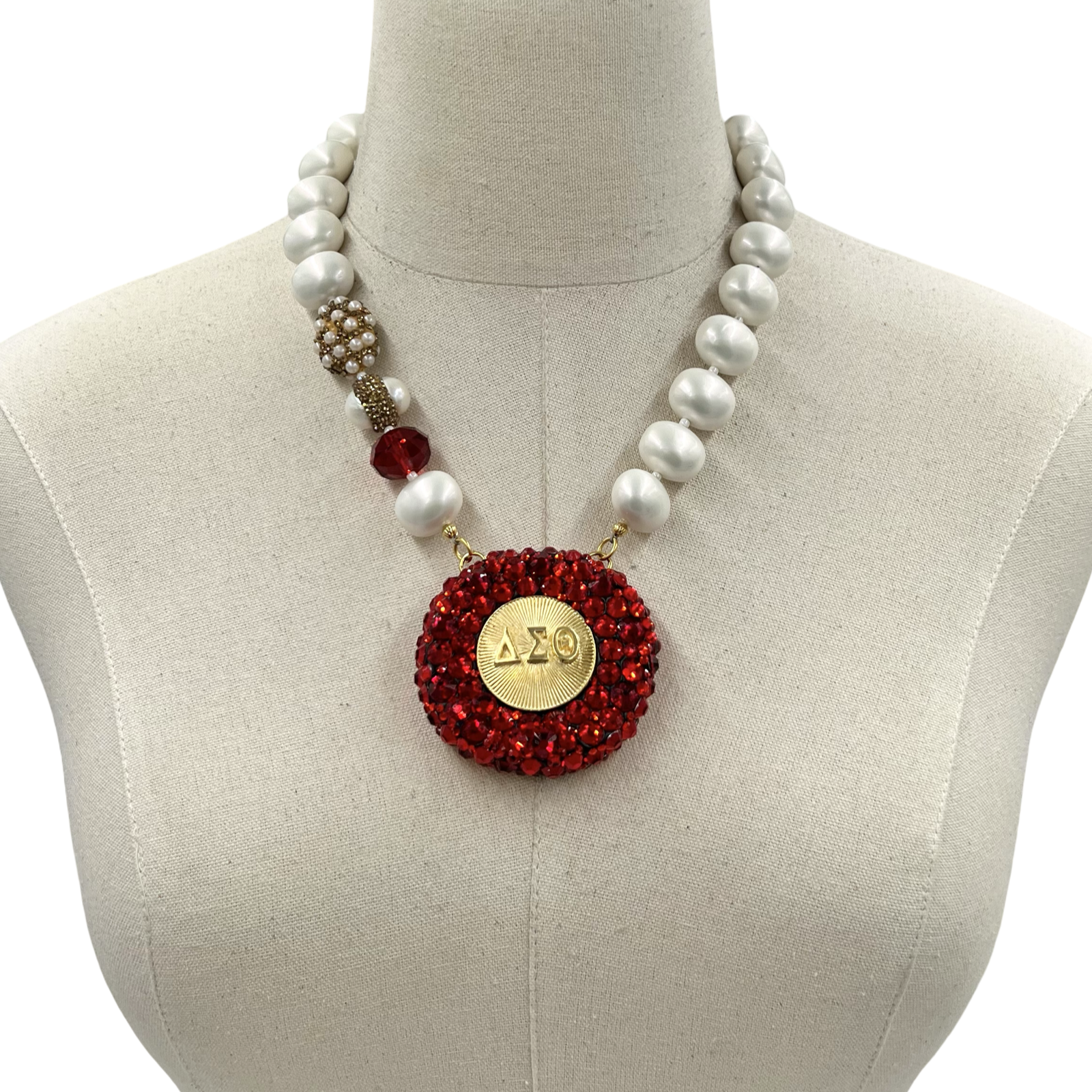 Delta Red Bling Time Necklace