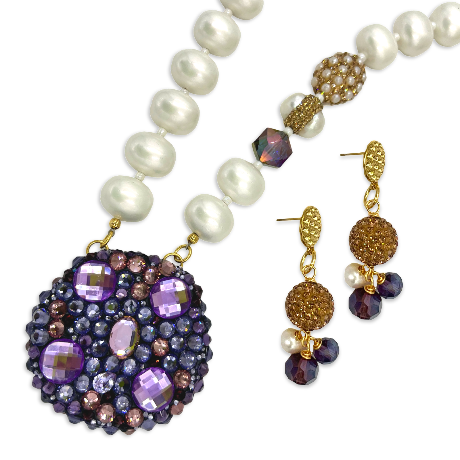 Delta Purple Bling Time Necklace