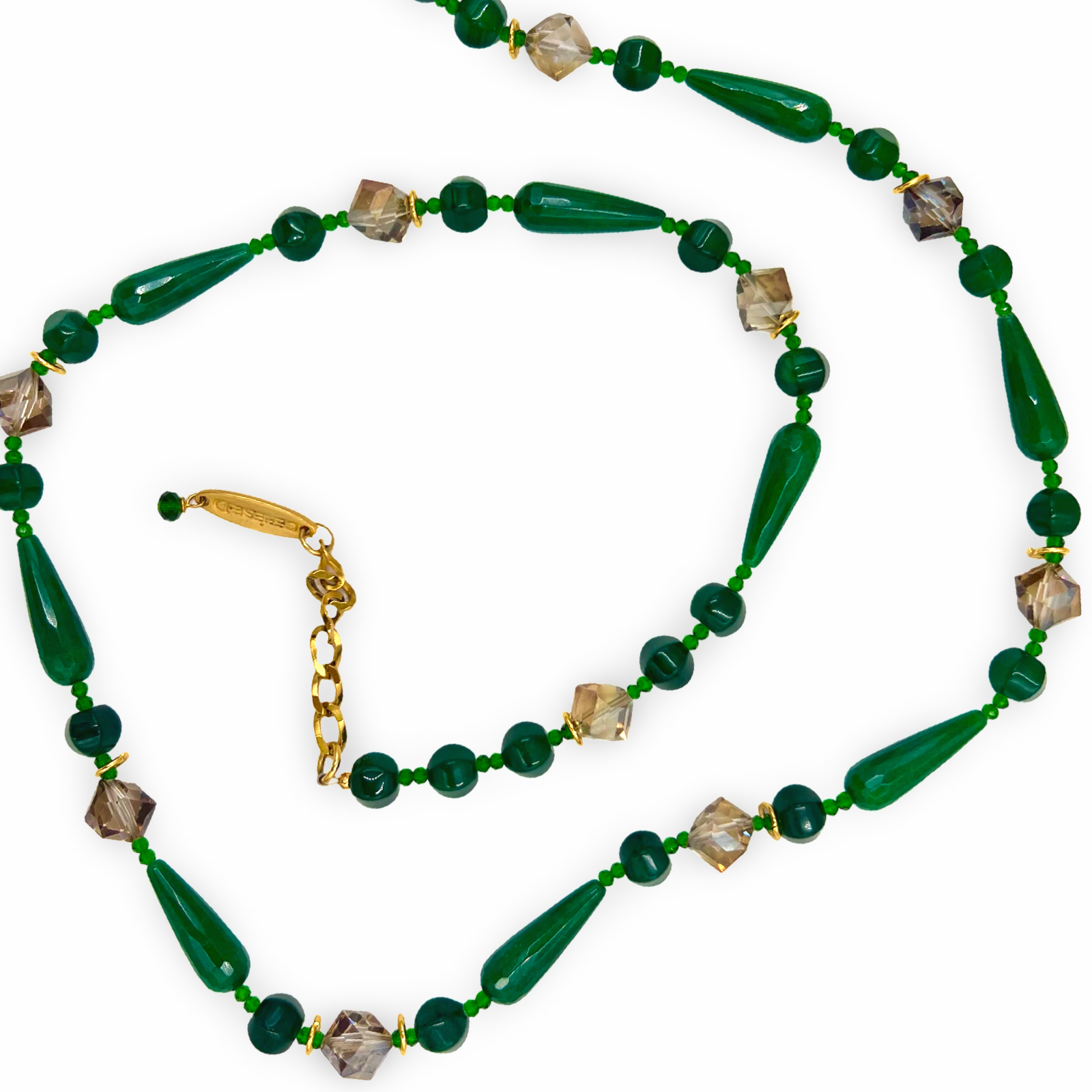 Green Jade Living Night Necklace