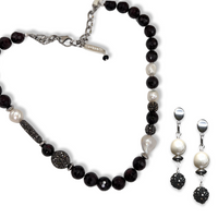 Garnet Deep Dark Necklace Necklaces Cerese D, Inc. Style B  