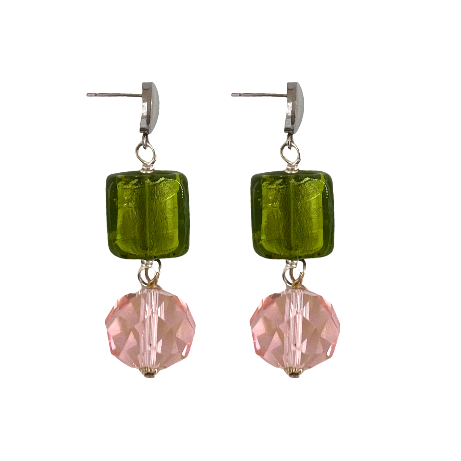 Green Flame Earring