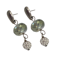 Frosted Sigh Earrings Earrings Cerese D, Inc. Silver  