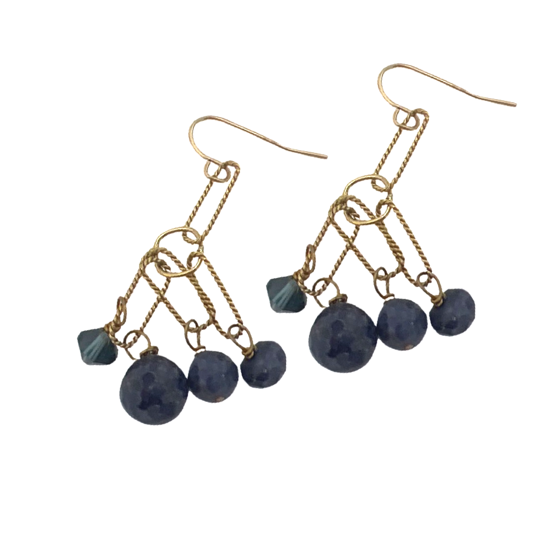 Blueberry Candace Burundi Earring Earrings Cerese D, Inc.   