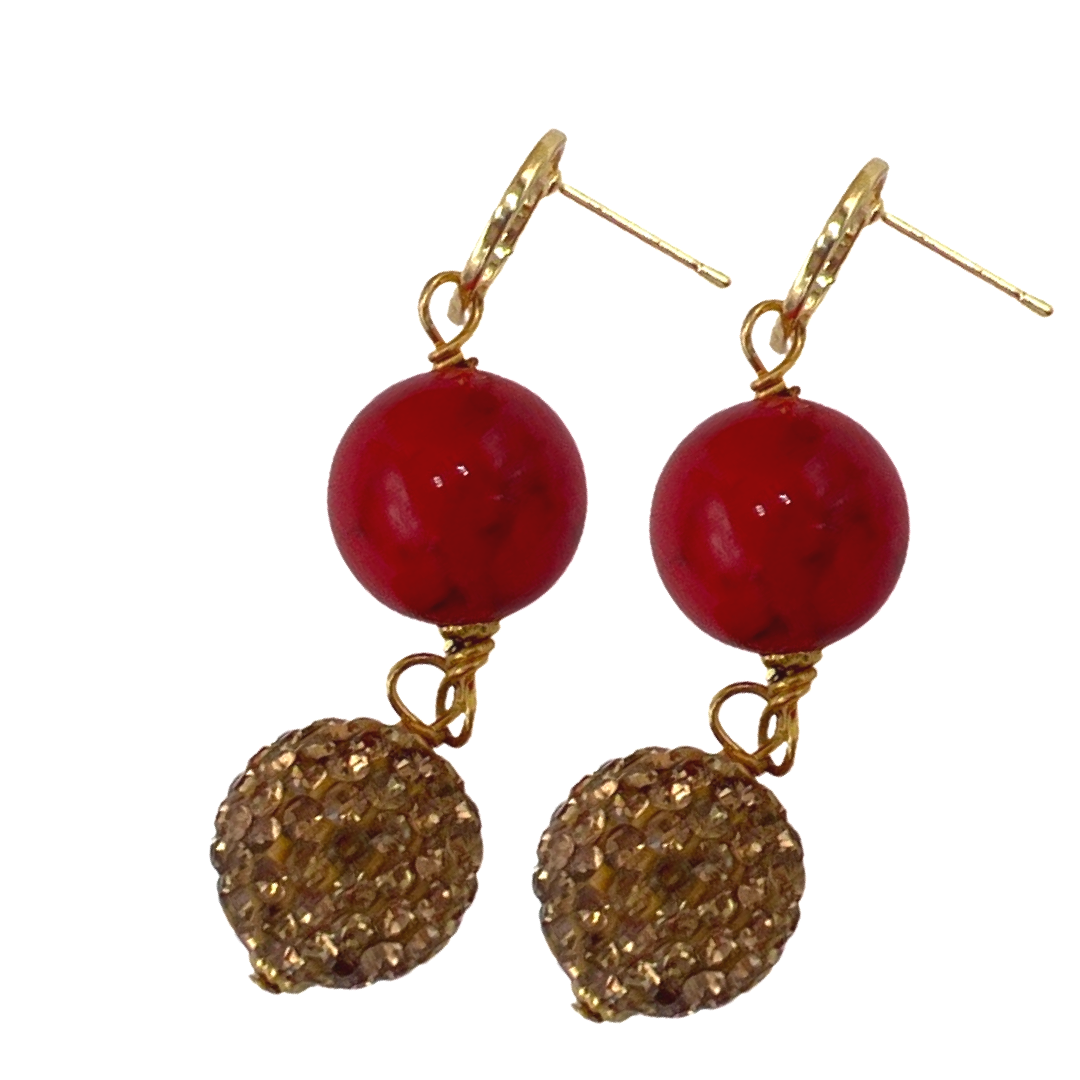 Red River Earring Delta Earrings Cerese D, Inc. Gold  